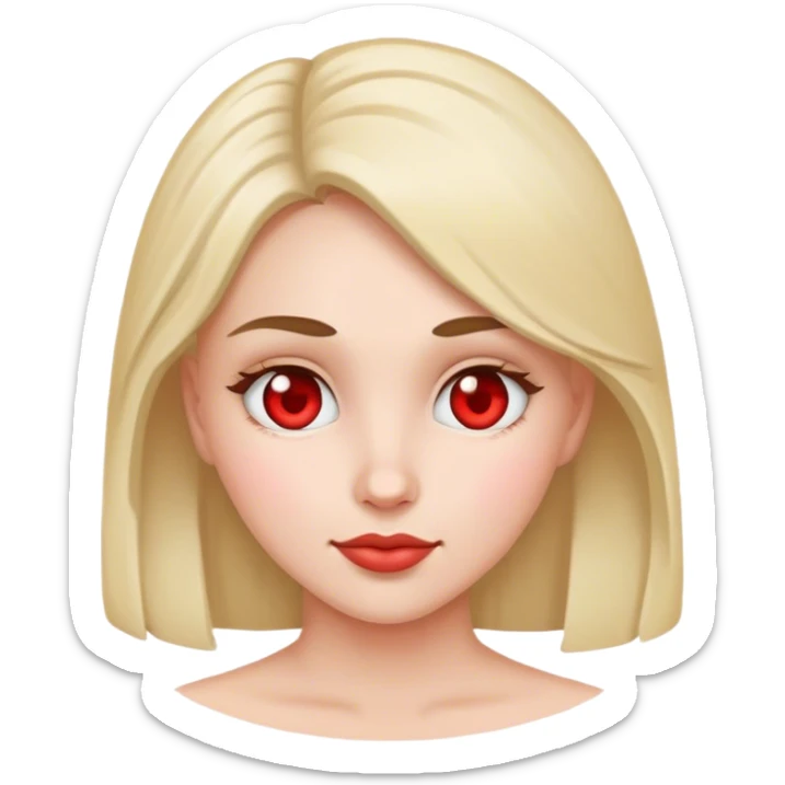 a woman with heart in the eyes looking to the right sticker