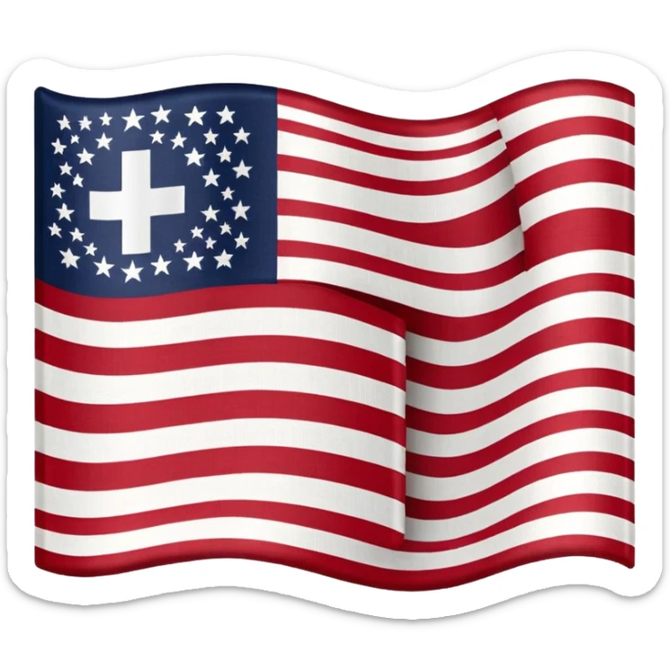 The United States flag with a swastika symbol replacing the stars sticker