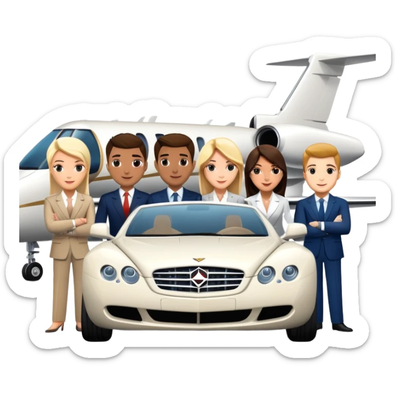 Grant Cardone, Tai Lopez, Josh King Madrid, Alex Hormozi, Iman Gadzhi, Daniel G, Branden Condy, Patrick Bet-David, Dan Henry, Luke Belmar, Shelby Sapp, Leila Hormozi, Tefi Valenzuela, business, influencers, friends, rich millionaire success lifestyle, private jet , supercars, success, sales sticker