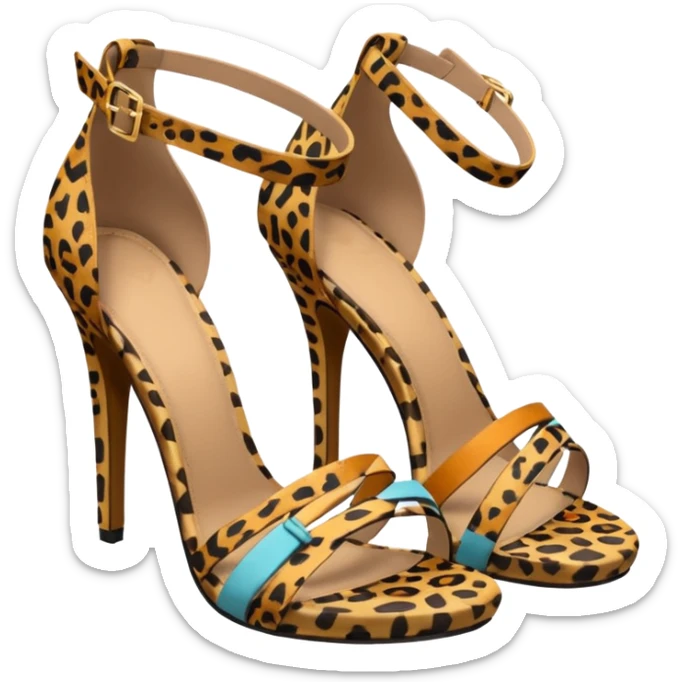 Guess leopard print women's sandals  sticker