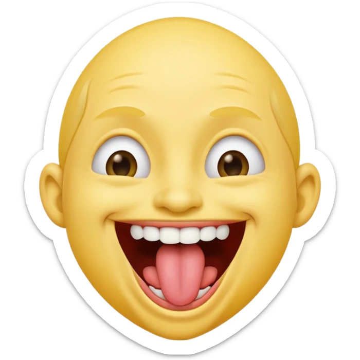 aku mau emoji orang ketawa sambil menjulurkan lidah sticker