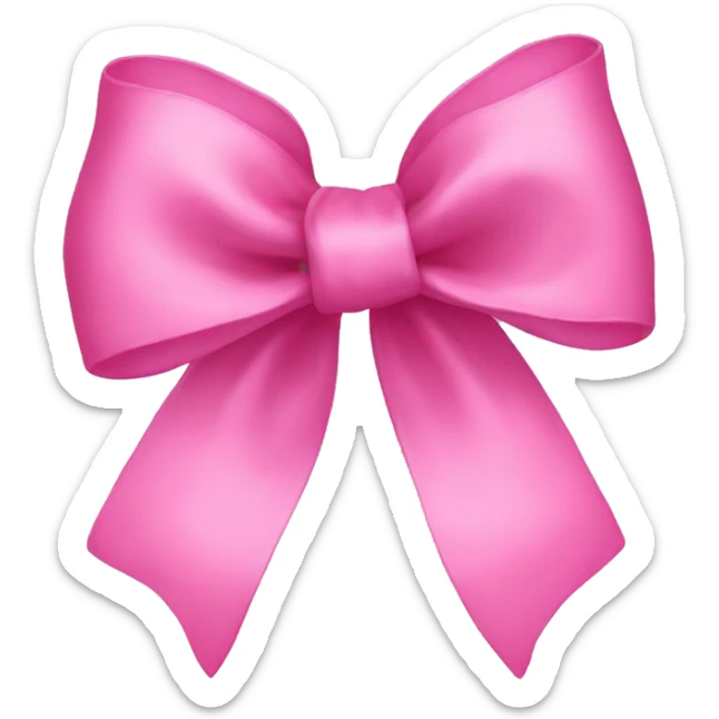 Pink bow sticker