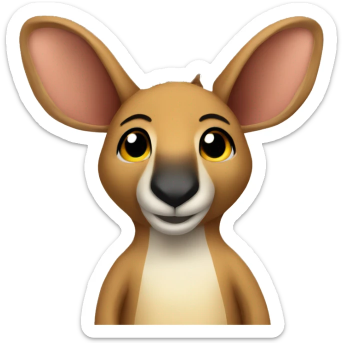 Kangaroo stuffed animal sticker