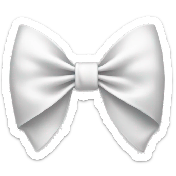 White bow on white bow sticker