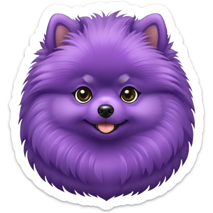Purple Pomeranian  sticker
