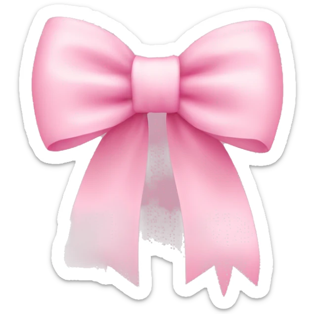 Baby pink bow sticker