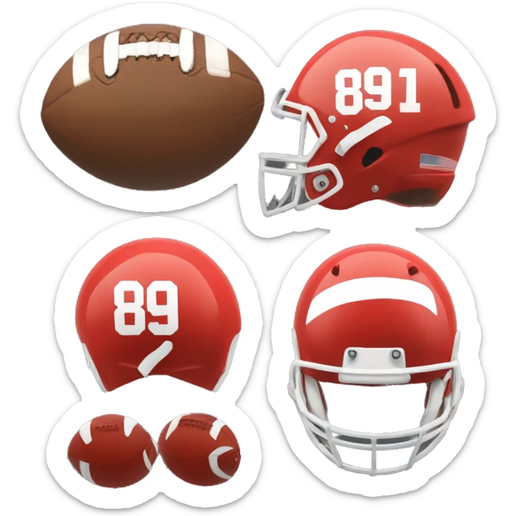 Red 87 in football font. and 89 in the 1989 font by Taylor Swift sticker