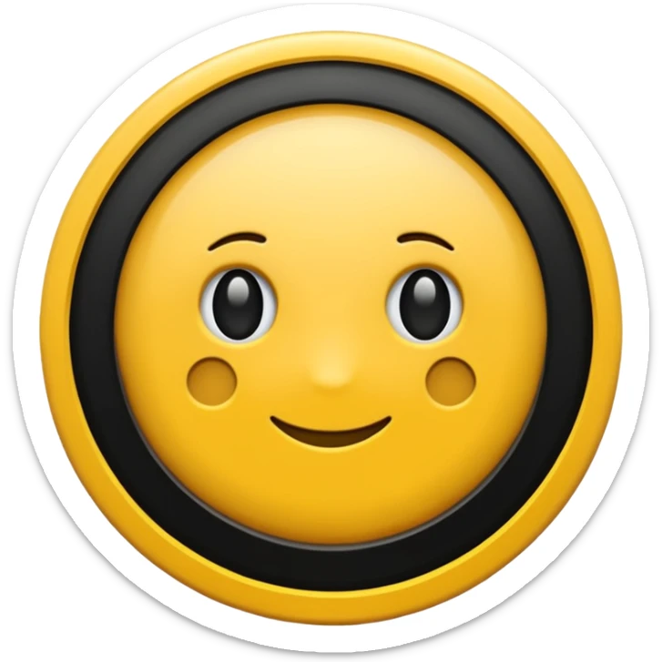 Etoile jaune noir cercle jaune sticker