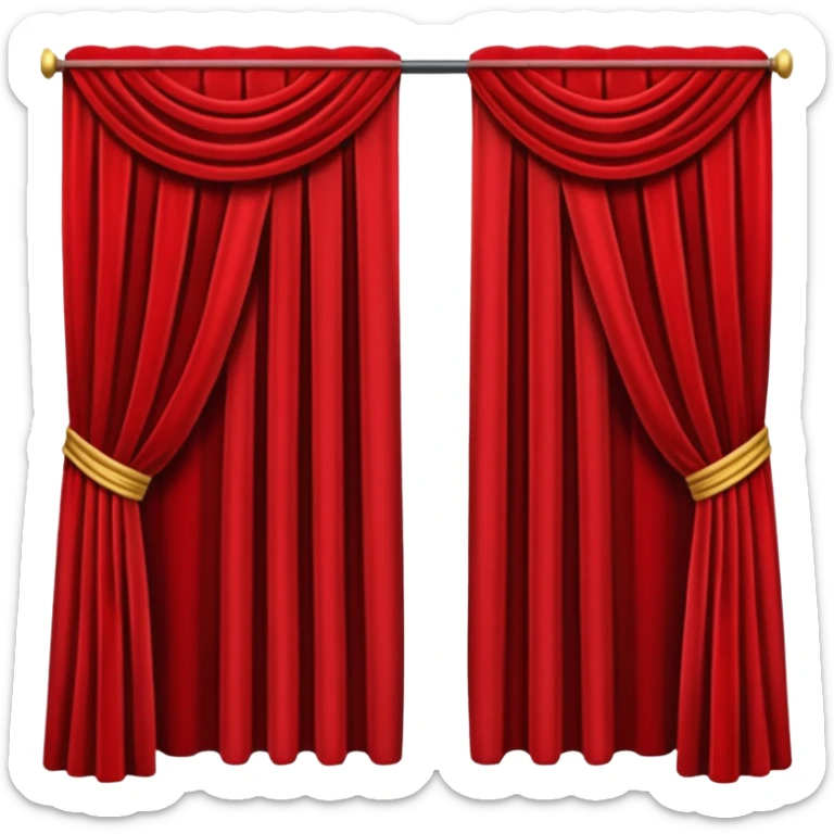 create a series of images for Theatre soft goods Inventory showing theatre curtains sticker