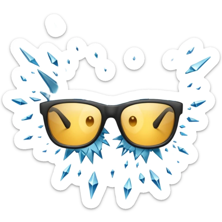 Les verres se brisent, le banquet s’éteint » → 🥂💥 Verres brisés (deux verres explosant en éclats)Les verres se brisent, le banquet s’éteint » → 🥂💥 Verres brisés (deux verres explosant en éclats) sticker