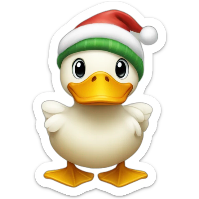 Christmas duck sticker