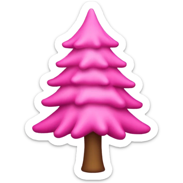 pink christmas tree  sticker