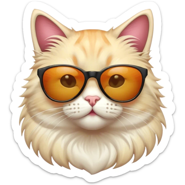 Cat with sunglasses sticker