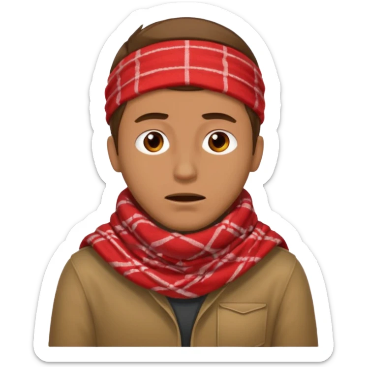 Sore throat for white brown hair guy
No fever - red keffieh palestinian sticker