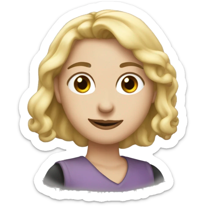 Девушка с длинными черными волосами sticker