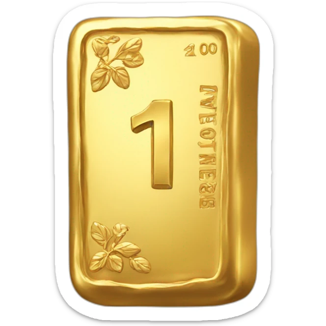 gold bar sticker