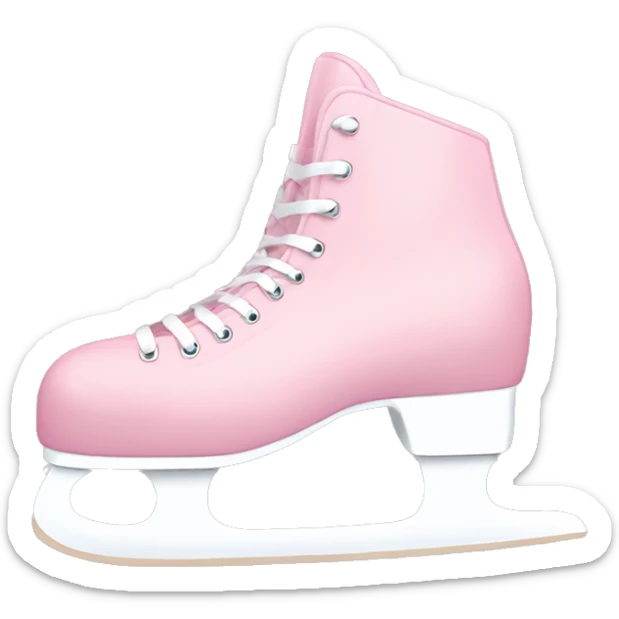 pastel pink ice skates sticker