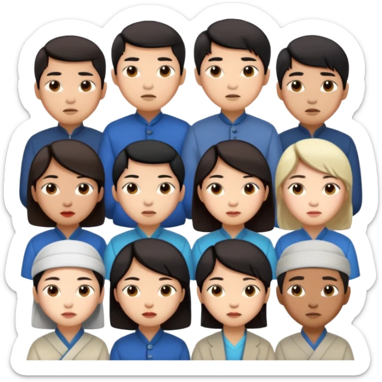 urban background, a economic asian people say no to rejection of traditional norms, sticker