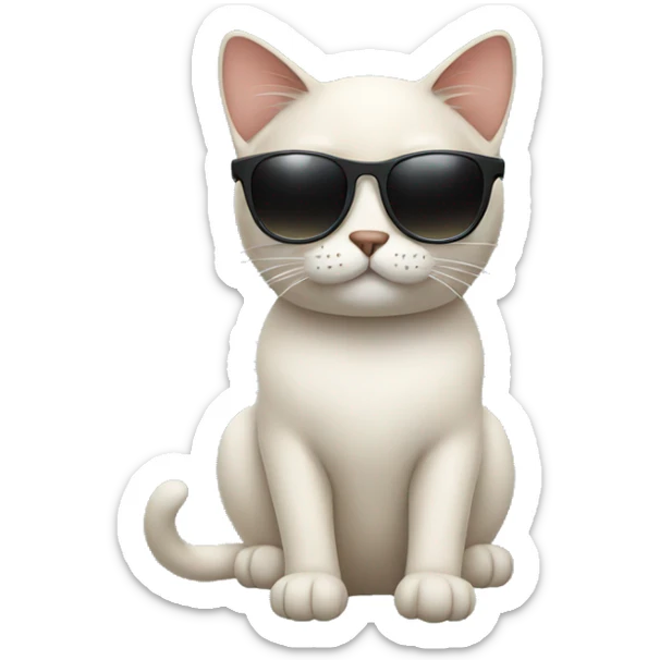 Cat with sunglasses sticker