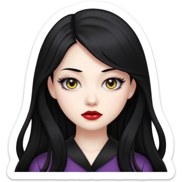 “Emoji girl, femme fatale, tomie vibes sticker