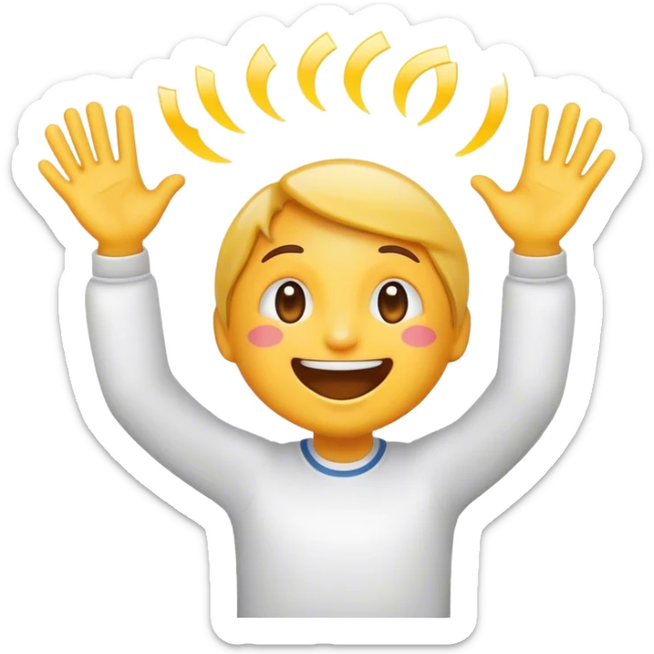 un emoji qui fait des youyou ou zagrouta sticker