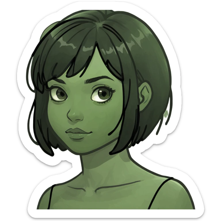 3 Black hair girl sitting in Porsche 911 black  sticker