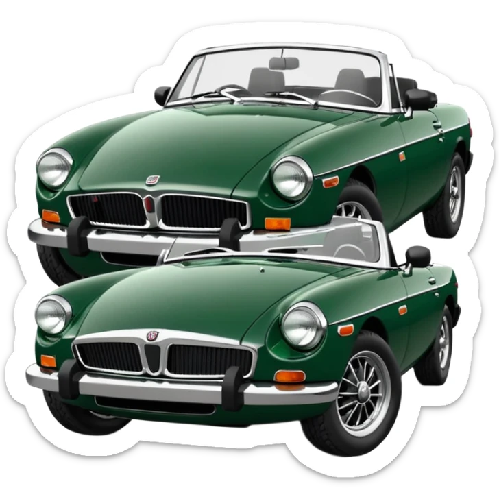 1977 British racing green Mgb roadster chrome bumper wire wheels reg plate YGR 151R  sticker