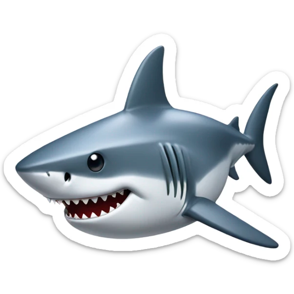 Shark with a top hat sticker