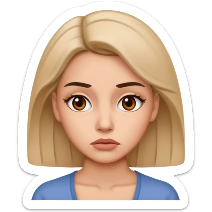 I want an emoji of a sassy woman looking unimpressed as if to say "yeah...no..." sticker