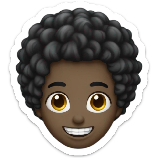 Un jeune congolais, les cheveux bleus et qui a das dents de vampire. sticker