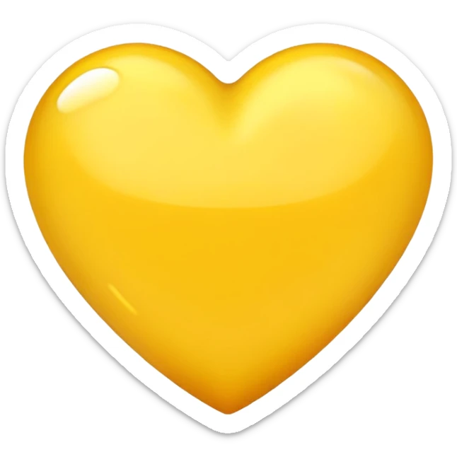 yellow heart sticker