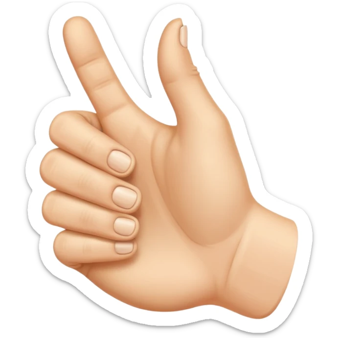 kciuk w górę z wystawionym dodatkowo palcem wskazującym  sticker