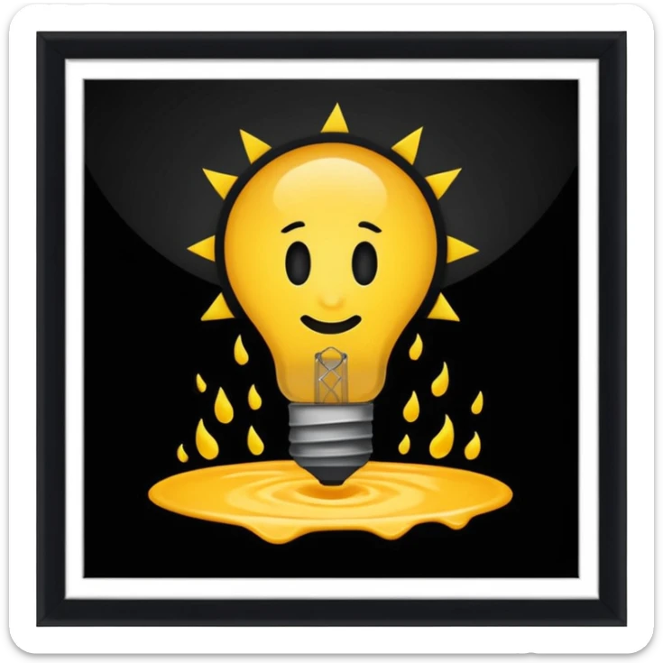 "Ideas" in a tarpit, just like how dinosaurs died in the tarpit, but the main character is that "idea" sticker