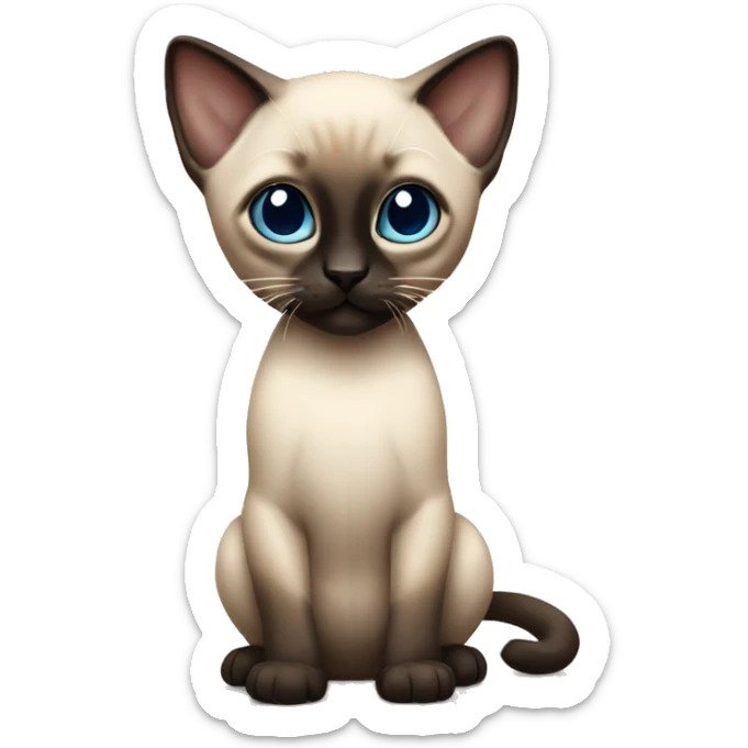 Siamese kitten standing sticker