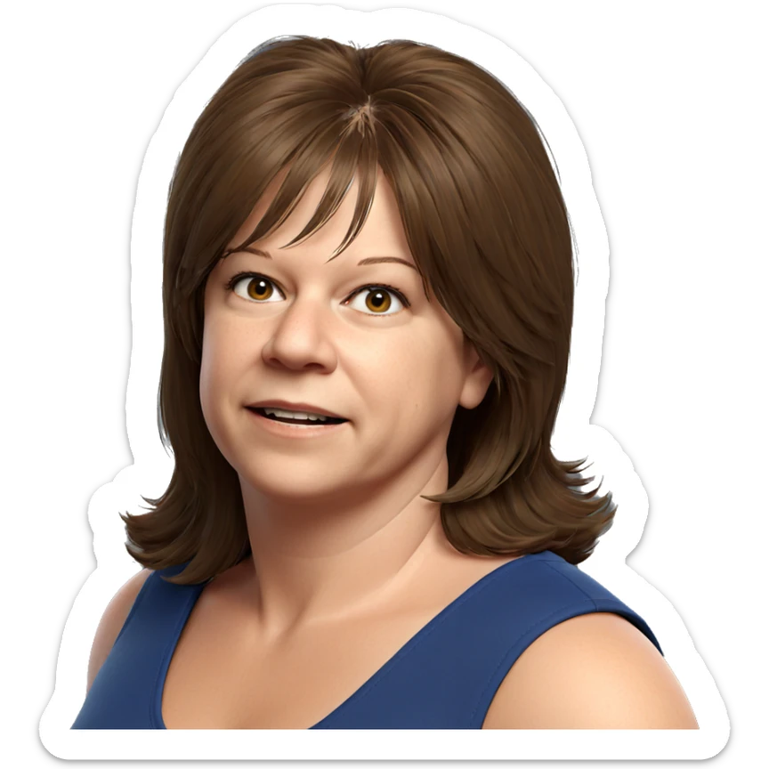 realistic portrait of girl sticker