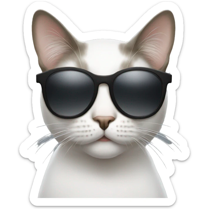 Cat with sunglasses sticker