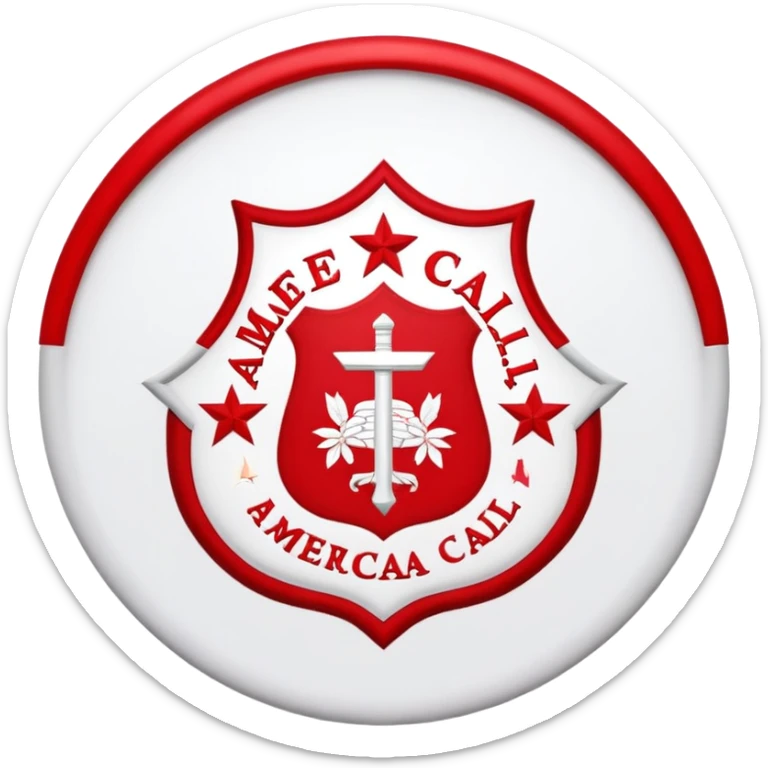 Hazme un emoji basado en el escudo del américa de cali sticker