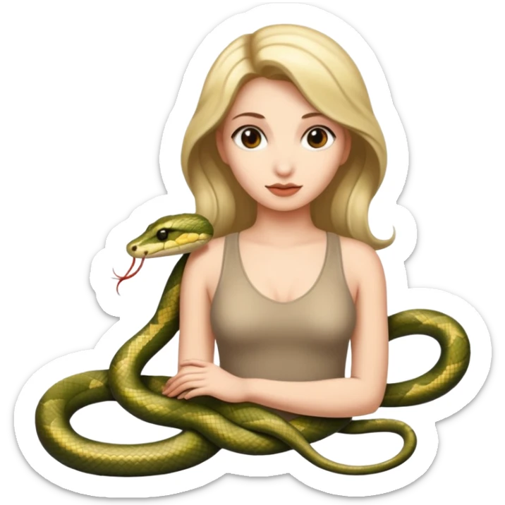 Şahmeran: belden üstü insan güzel bir kız belden aşağısı yılan sticker