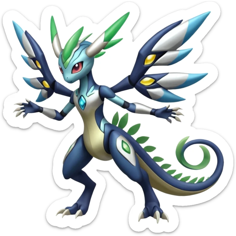 Meloetta-Zygarde-Cresselia-Palkia-Dialga-Electrike-Manectric-Fakémon-fusion, full body sticker
