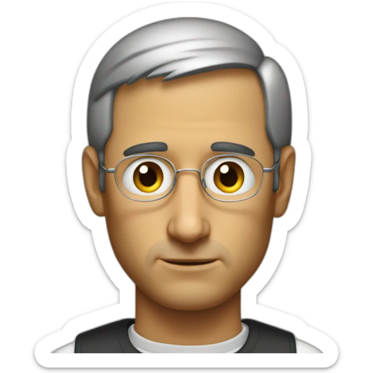 90s Steve Jobs with a sad tear running down his face similar to the Indian in the littering commercial  sticker