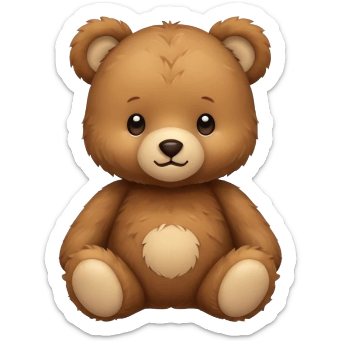 Cute flat-style teddy bear icon for infant daycare. i want to feel safe when see that teddy
 sticker
