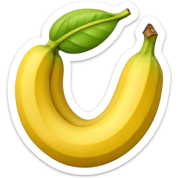 Crear un emoticón que tenga que ver con una variedad de Cambures , y que la paleta de colores sea la siguiente: Rojo Carmín, Amarillo, Amarillo Crema y Verde Pasto sticker