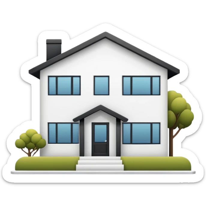 Clean aesthetic house  sticker