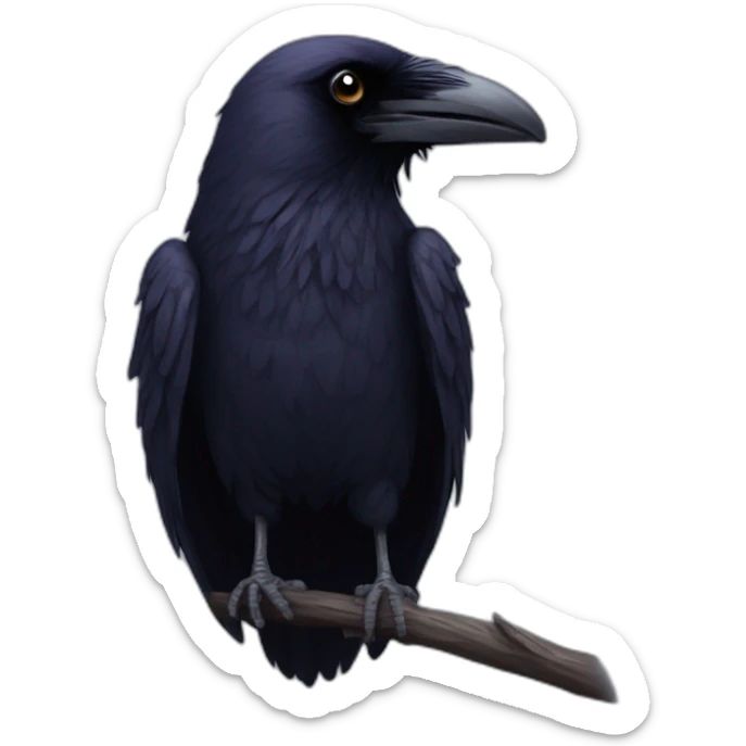 gloomy raven sticker