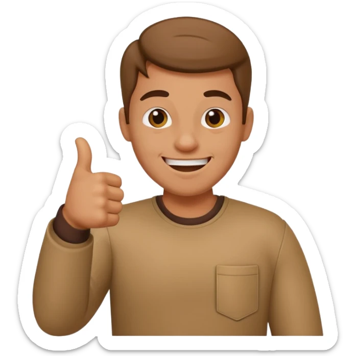 Buat gambar those bad tings guy dari sml yg sedang senang dan berikan jempol sticker