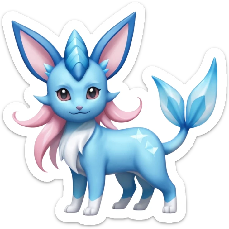Vaporeon-Glaceon-Sylveon-Amaura-Fakémon-fusion sticker