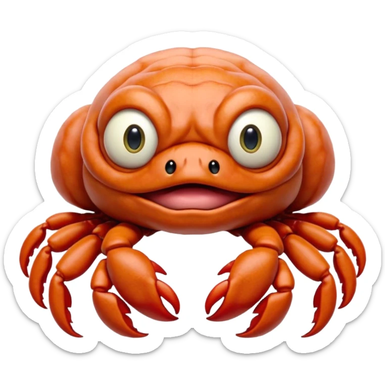 a crabadabadooda face, big eyes, tubblewubble, loolaapapoo, very wrinkly, bingblogo, crab,  SCREAMING, SCARES, WRINKLY, WRINKLES, sloopa, small mouth loobadooba, consquinto, lalalalabingbong, glossy eyes, maalardo , MAMAMALRHEGVXOSU, HDDISHIAGDUEHAIDYDTBWCAXCXZZXOXOSBSJWK sticker