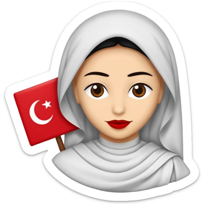 Türk bayrağı ama turkuaz rengi tamamı. Sade olsun. sticker