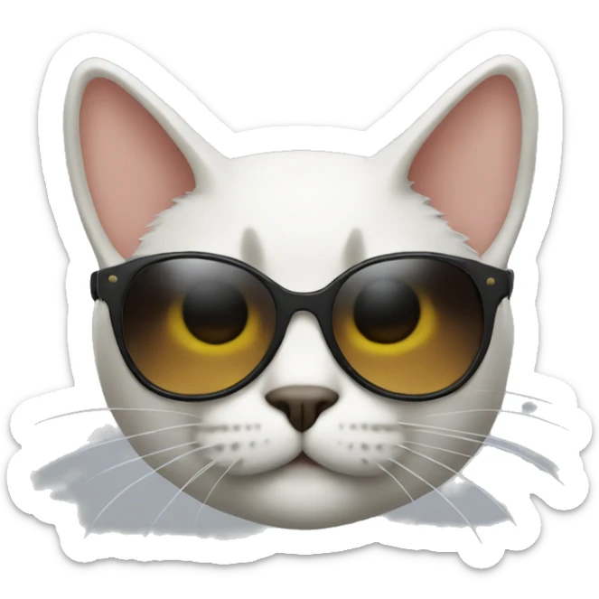 Cat with sunglasses sticker