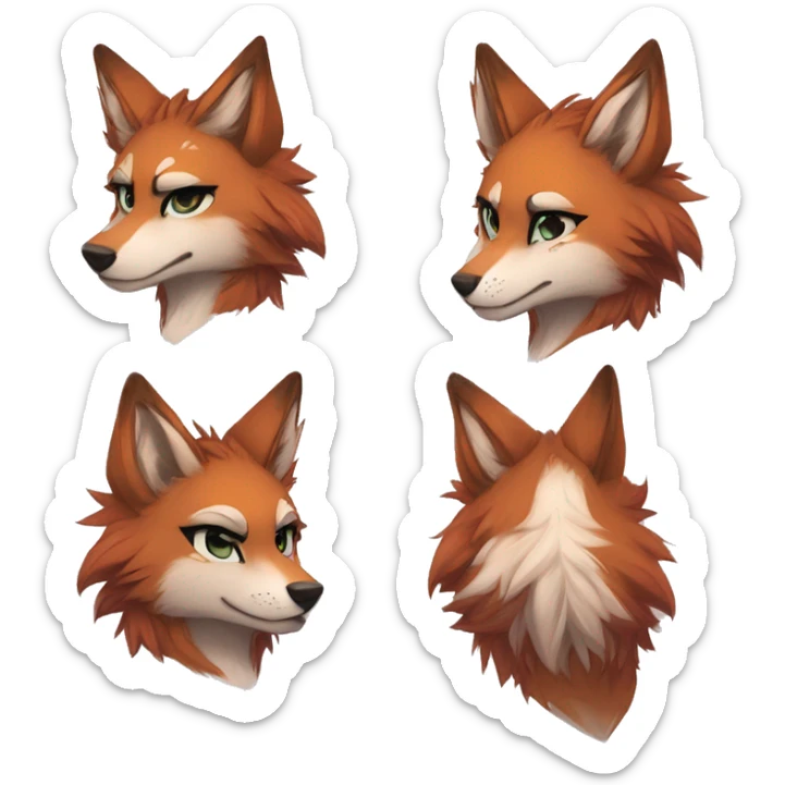 Edgy anthro furry by Falvie, LiLaiRa, griffsnuff, AngieWolf sticker